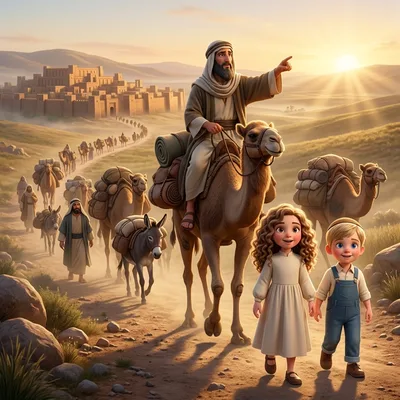 Parshas Lech Lecha - a personalized Torah Tale storybook cover
