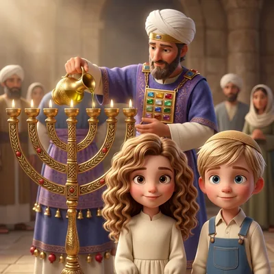 Parshas Tetzaveh - a personalized Torah Tale storybook cover