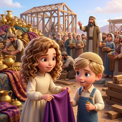 Parshas Vayakhel - a personalized Torah Tale storybook cover